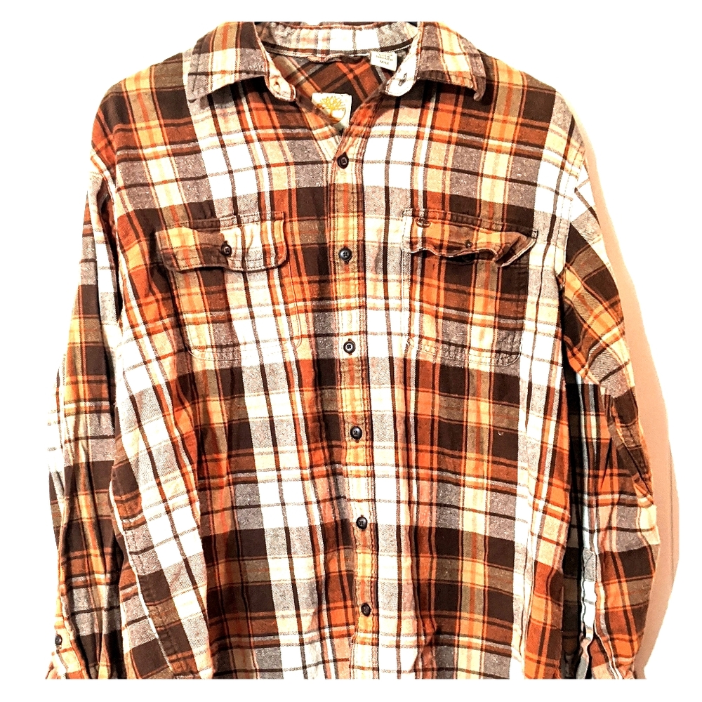 Timberland Flannel Plaid Button Down Long Sleeve